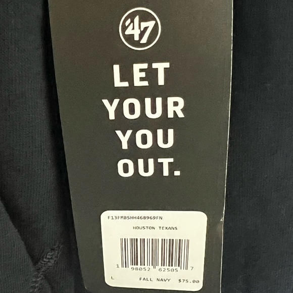 NWT Houston Texans Hoodie Sweatshirt Pullover Navy Blue NFL Football Size XL - Picture 4 of 6